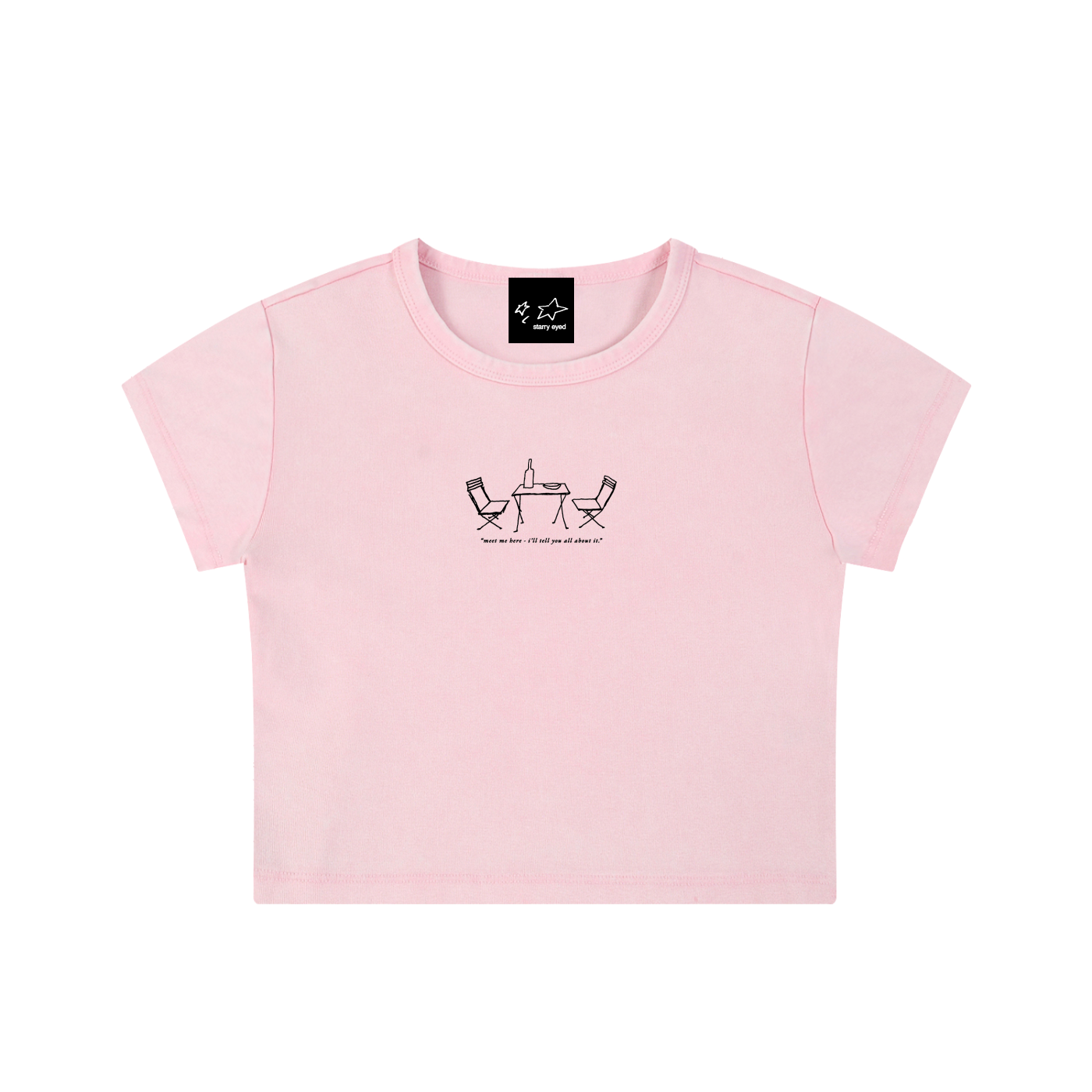 Meet Me Here - Baby Tee (Pink)