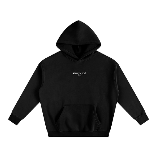 Starry Eyed Minimal Hoodie - Black