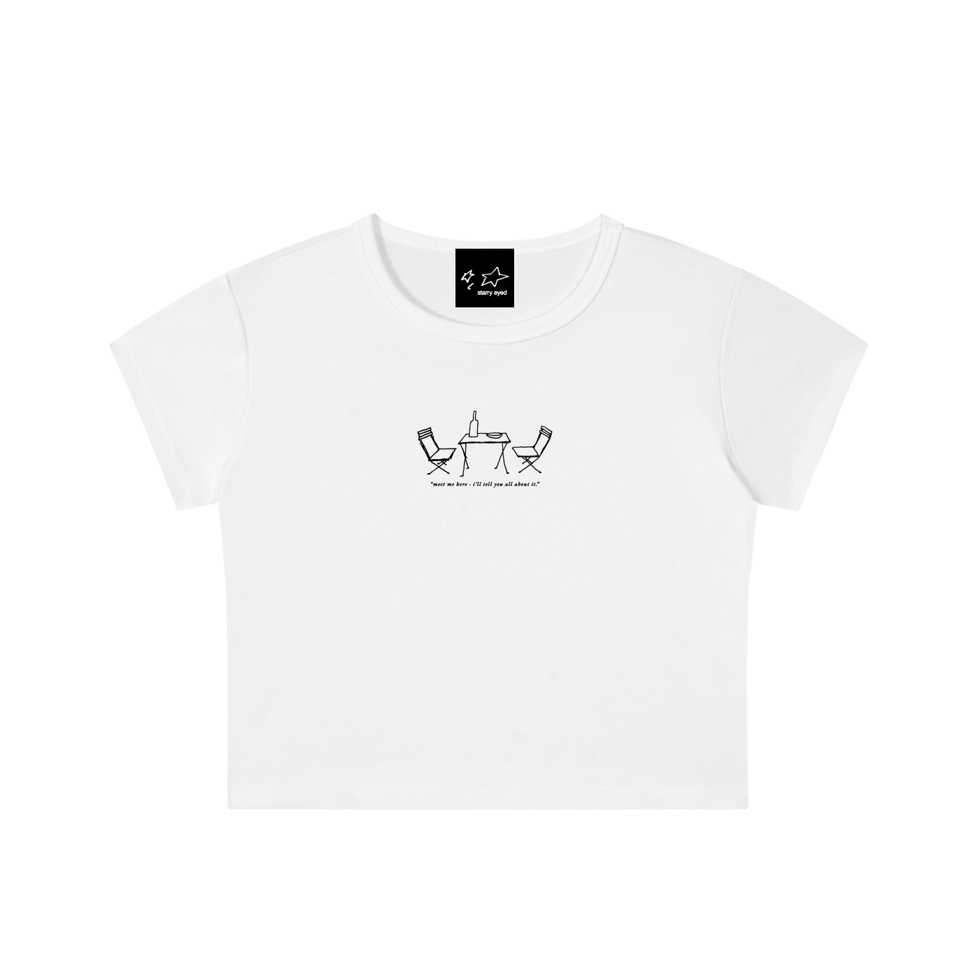 Meet Me Here - Baby Tee (White)