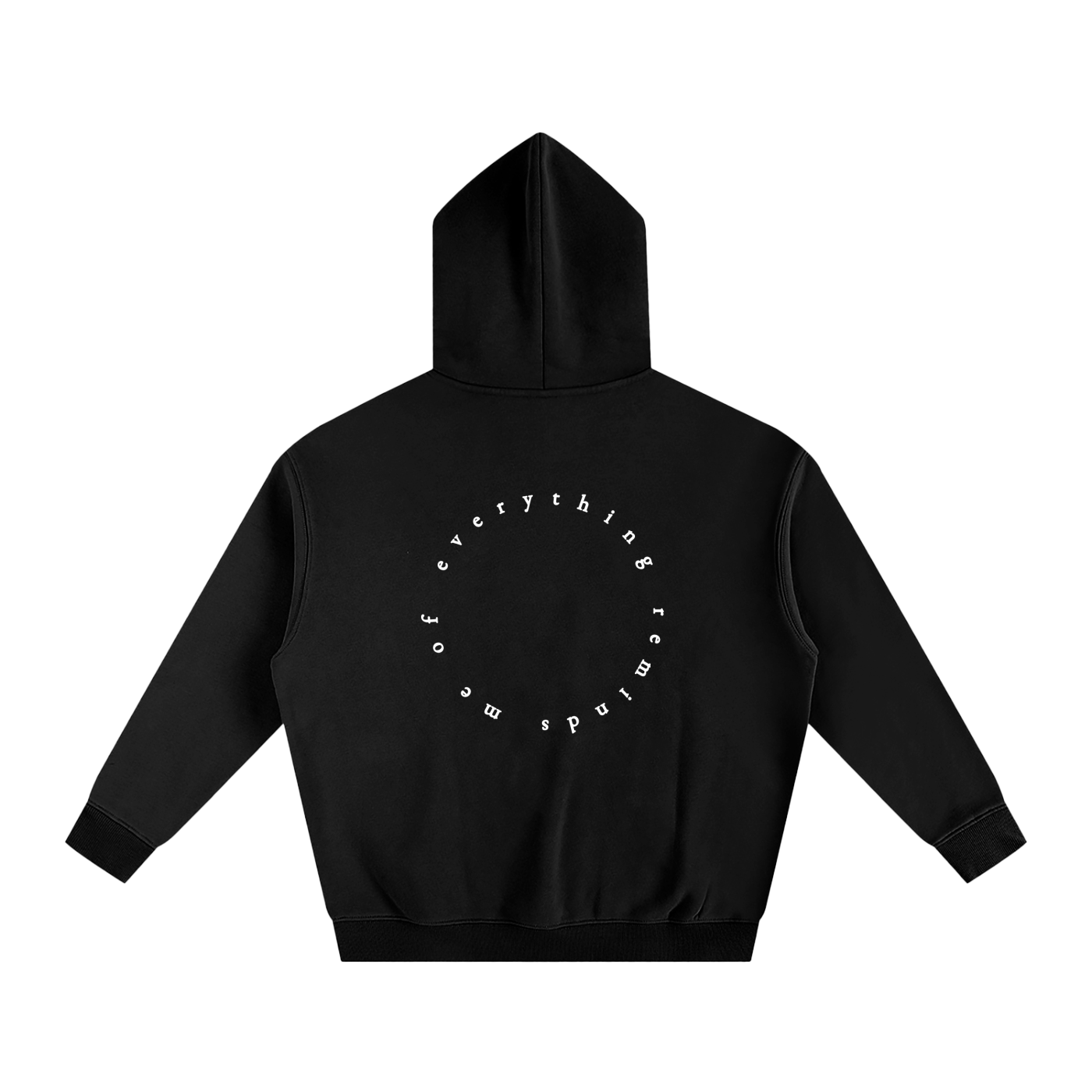 Starry Eyed Minimal Hoodie - Black